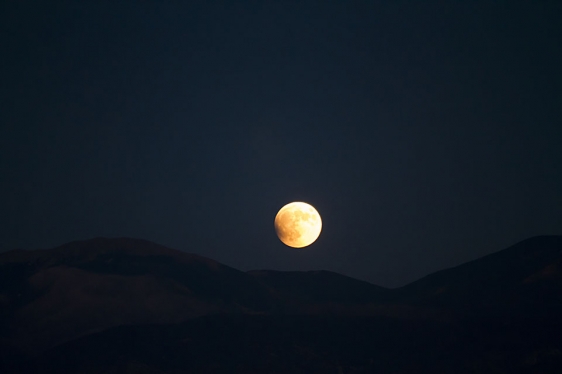 Moon rising over the Sangre de Cristo mountains.